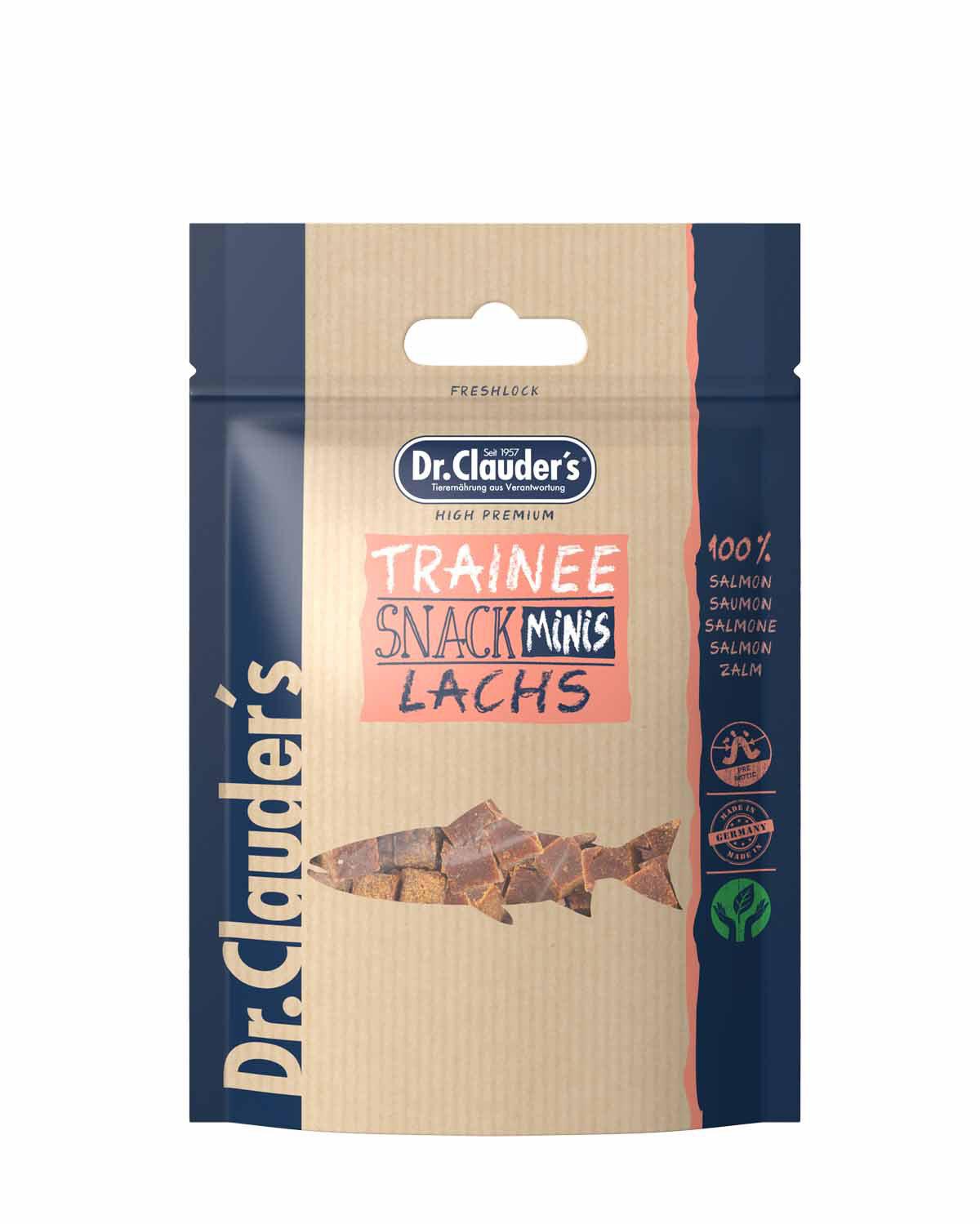 10 Pack - Dr. Clauder's Trainee Mini træningsgodbidder med laks 50g