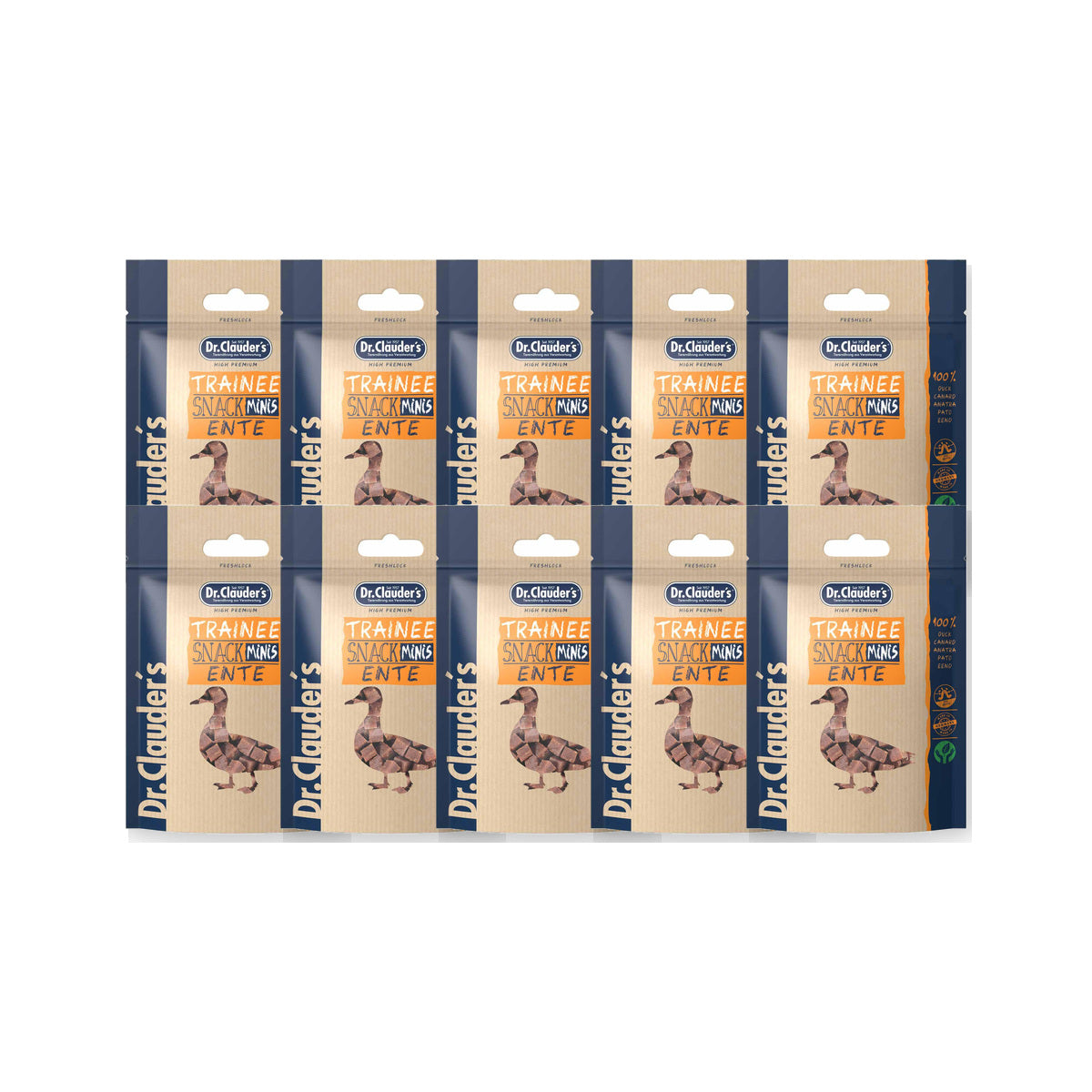 10 Pack - Dr. Clauder's Trainee Mini træningsgodbidder med and 50g