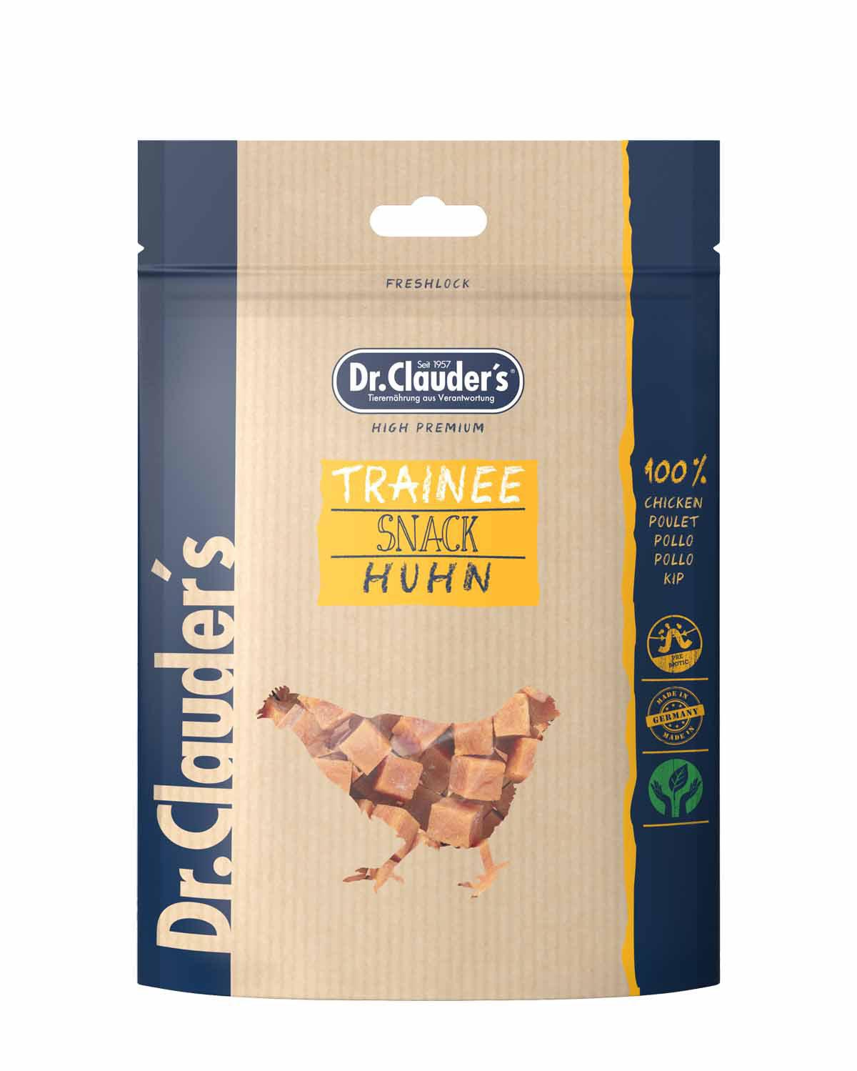 10 Pack - Dr. Clauder's Trainee Medium træningsgodbidder med kylling 80g
