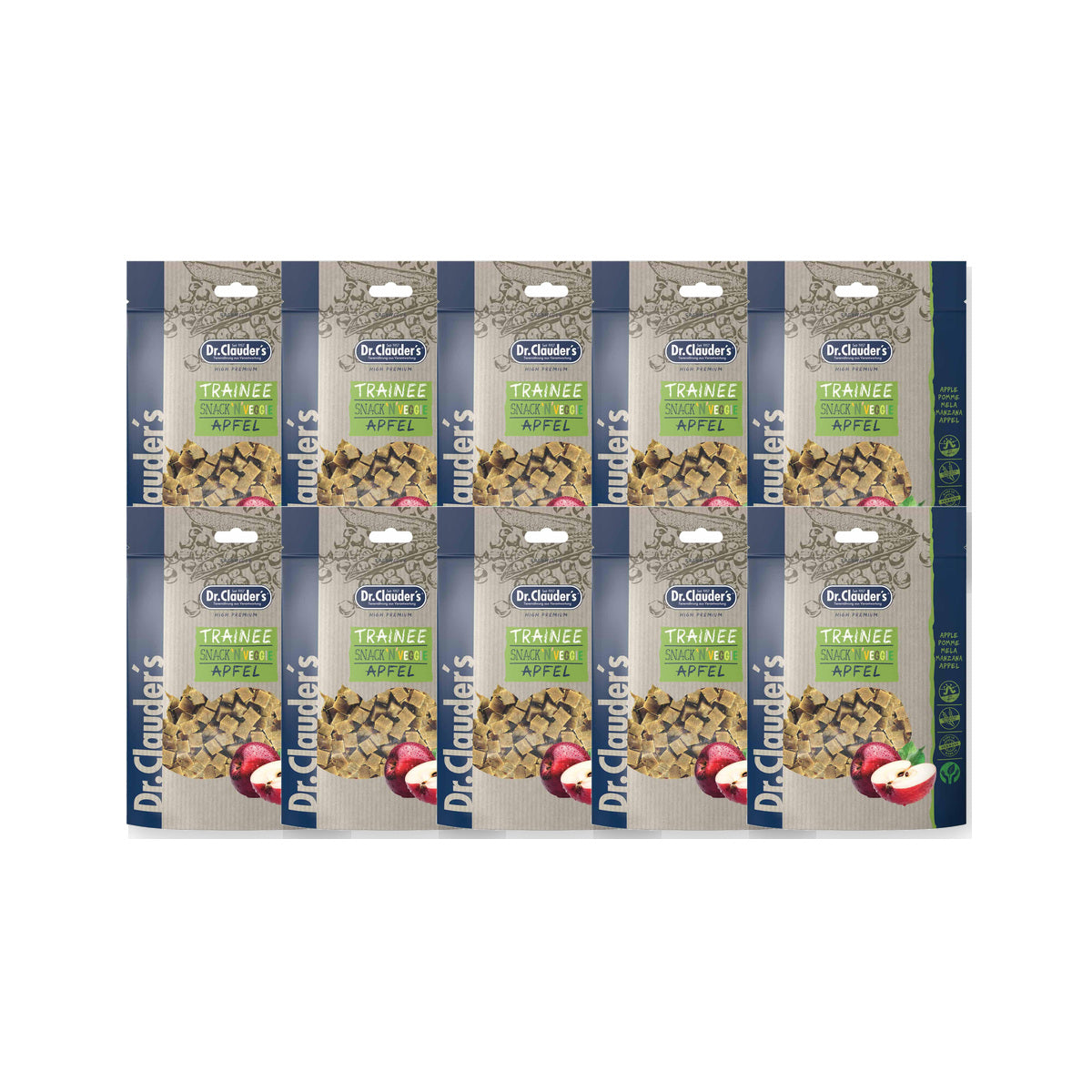10 Pack - Dr. Clauder's Trainee Medium veggie godbidder med æble 80g