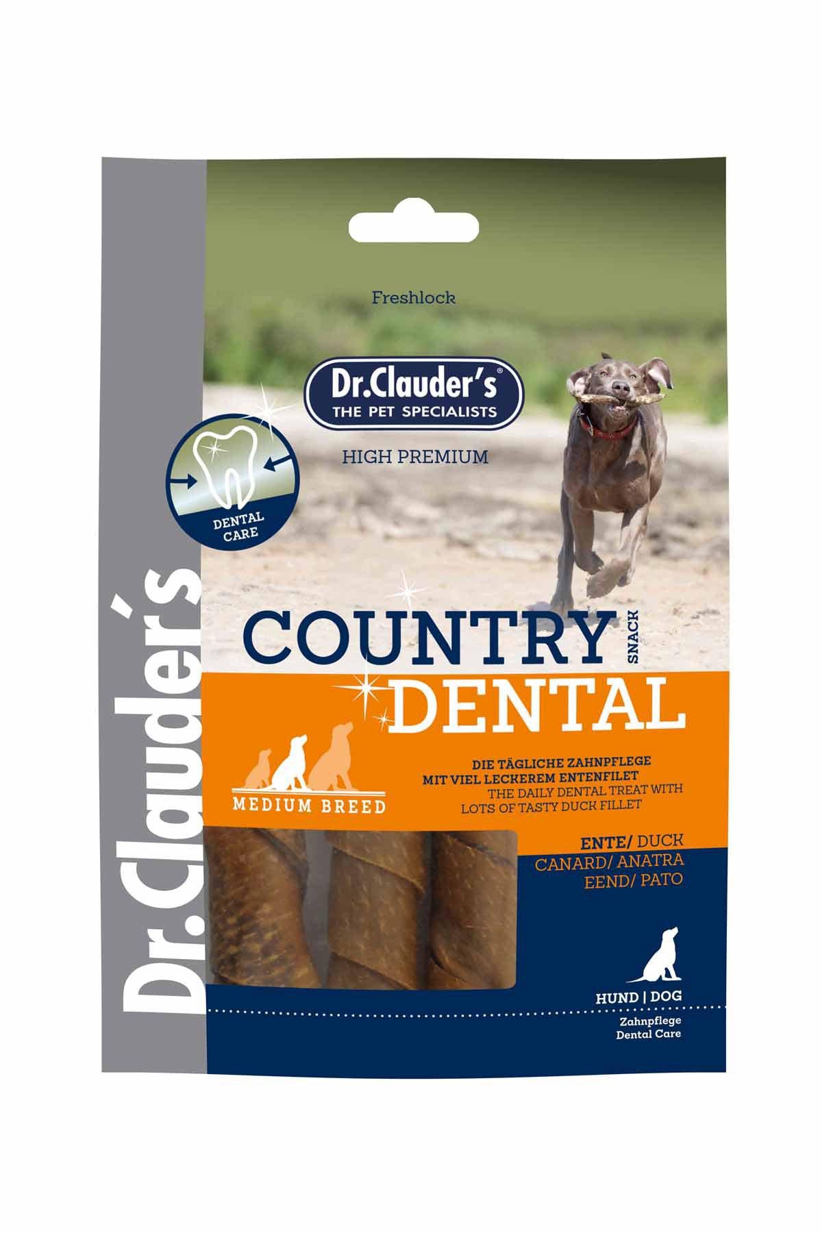 9 Pack - Dr. Clauder's Country Dental tyggeben med and til tandrens Medium 120g