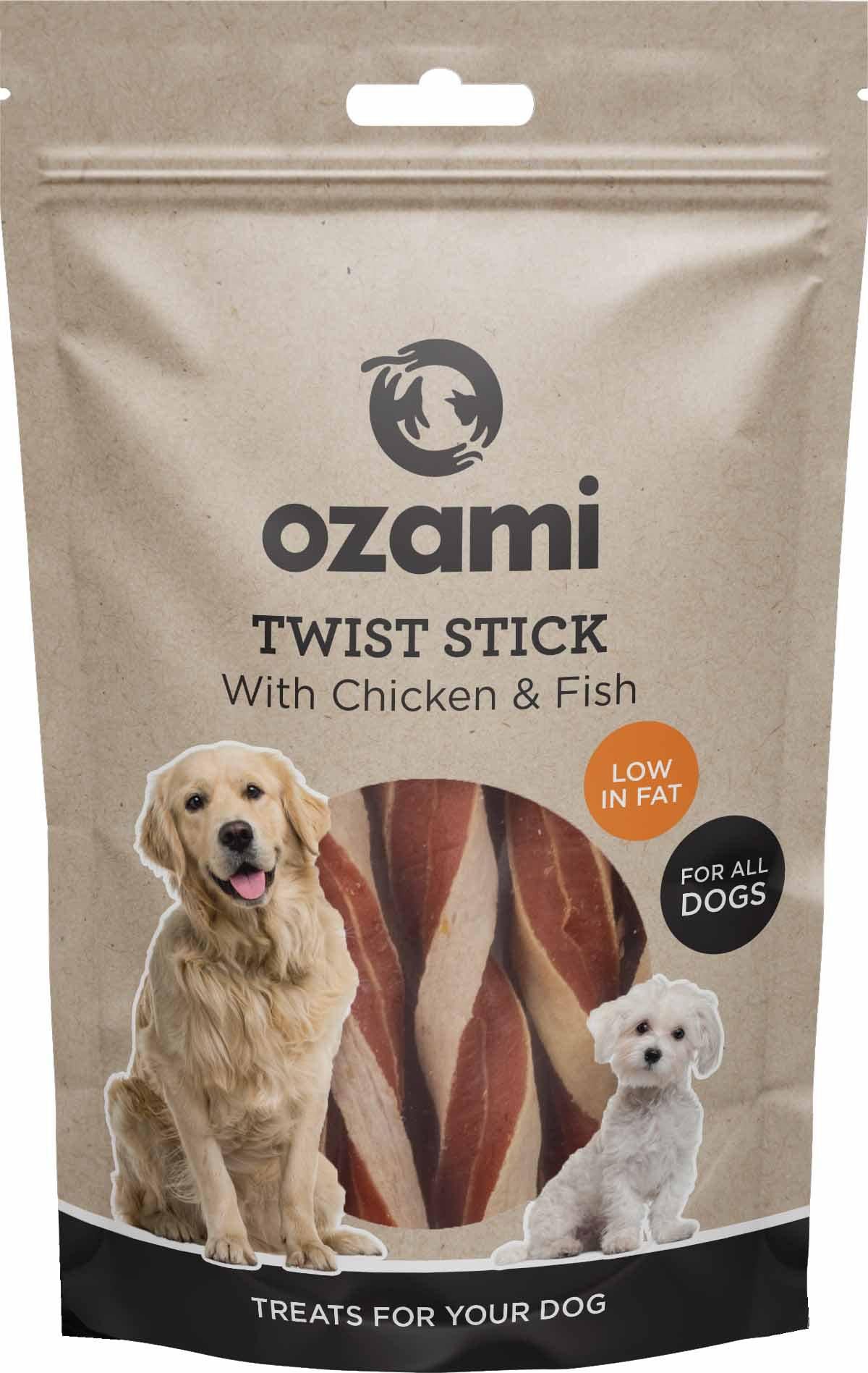 10 Pack - OZAMI snoede tyggeben med kylling 100g
