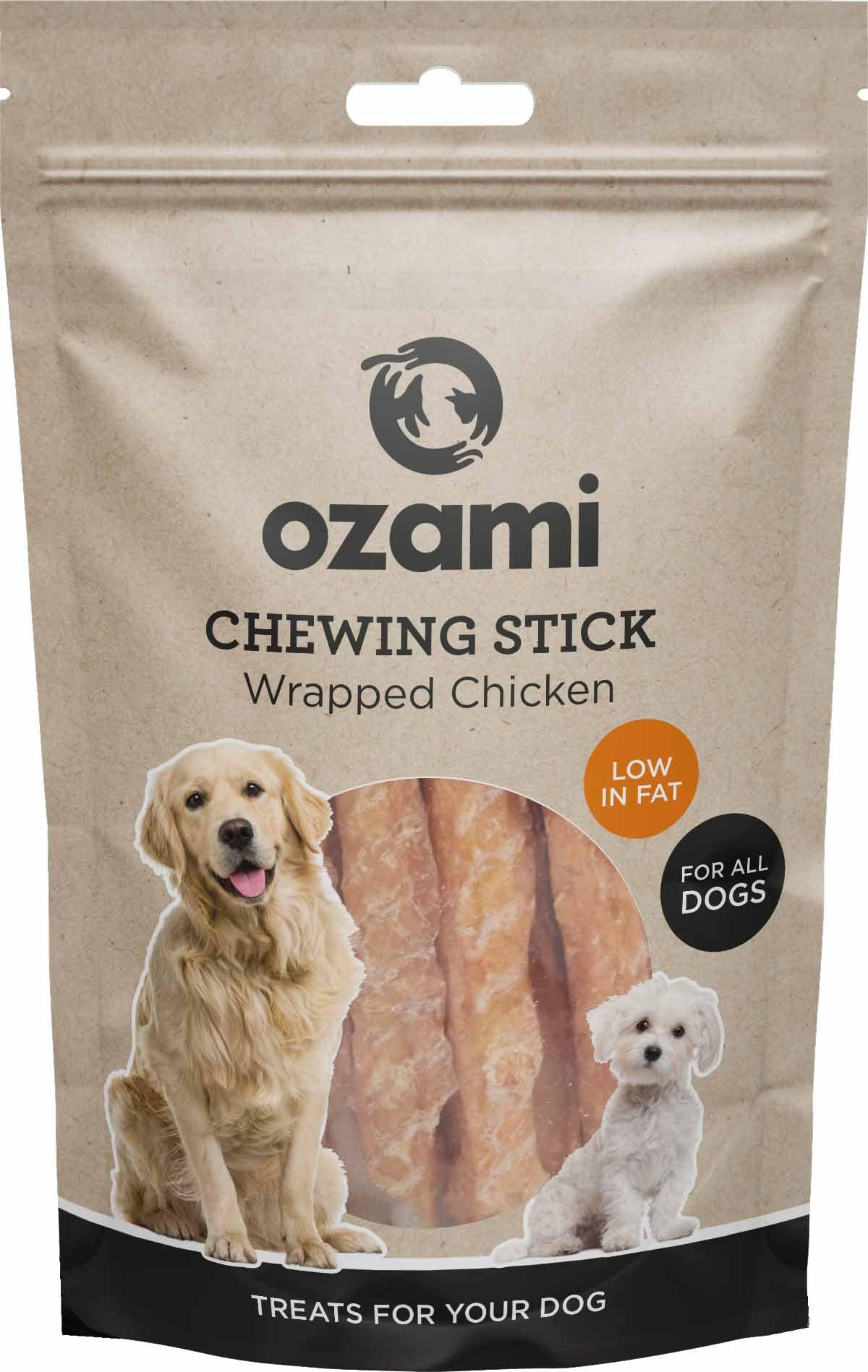 10 Pack - OZAMI tyggeben viklet med kylling 10-12cm 100g